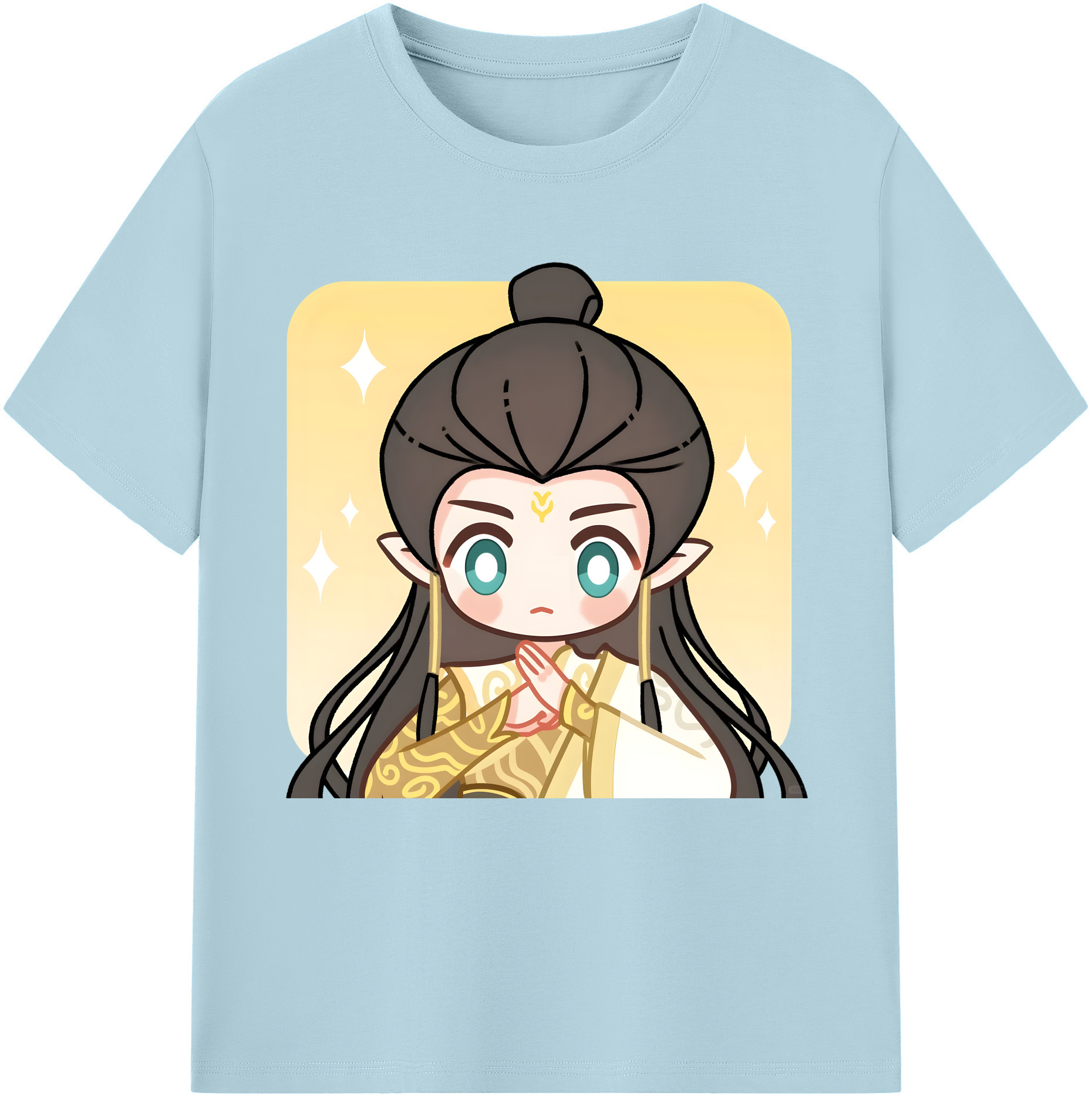 （画像用） Ne Zha 2 ナタ 魔童の大暴れ 綿100％半袖Tシャツ（フロントプリント）